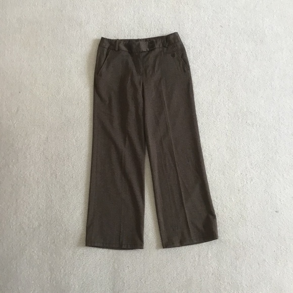 Larry Levine stretch size 6 brown trousers - Picture 1 of 6